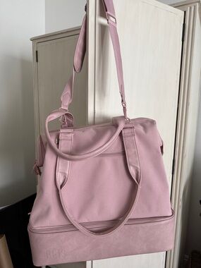 BEIS Blush Pink Convertible Travel Tote with Adjustable Strap